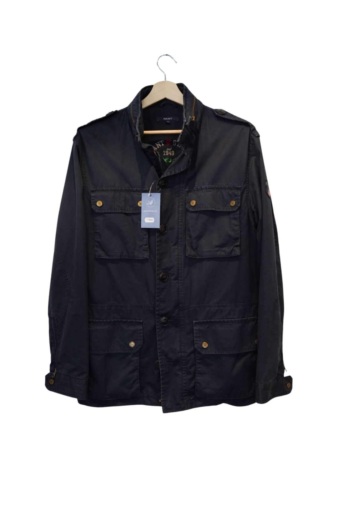 Gant Navy Zip and Button Cotton Jacket