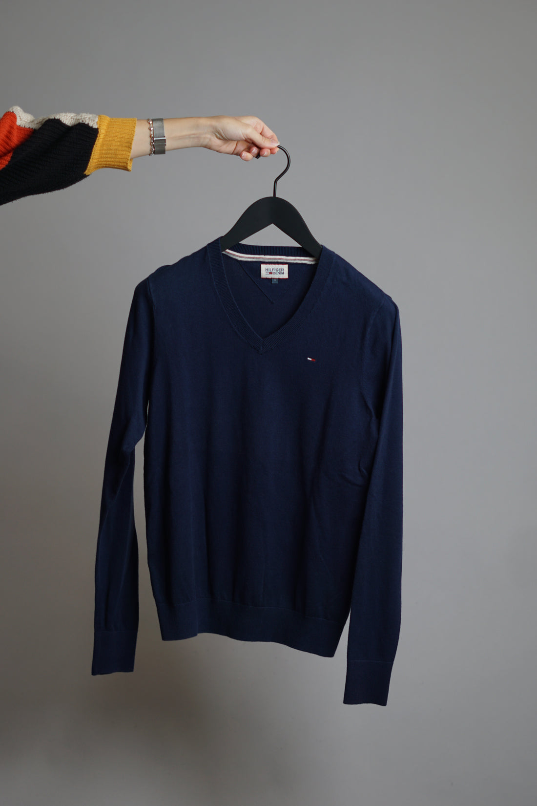 Tommy Hilfiger Navy V-Neck Knit