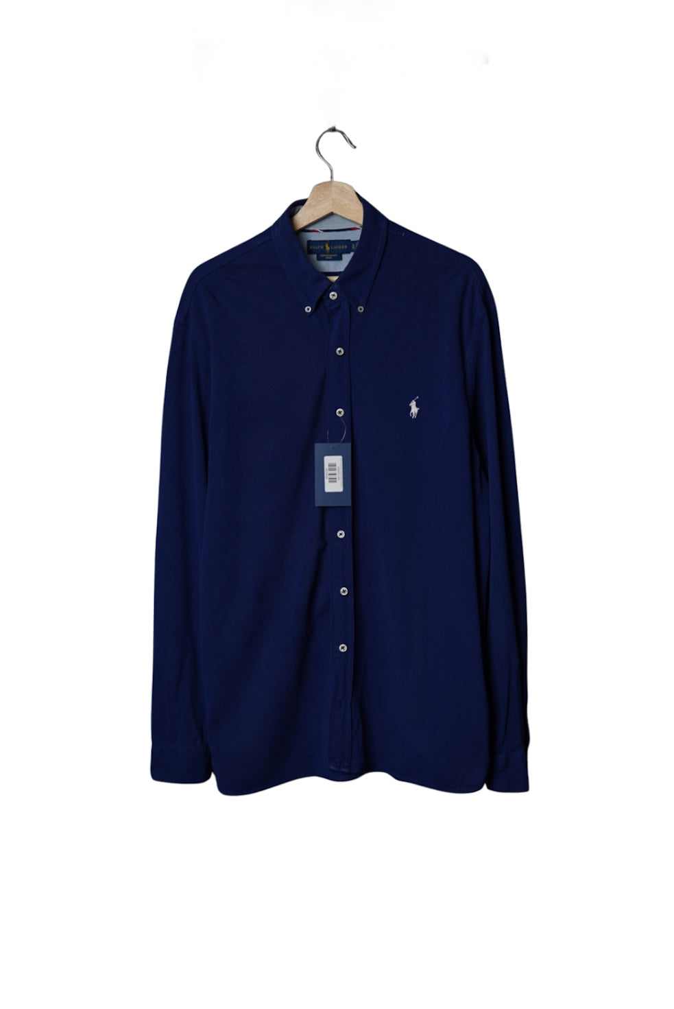 Ralph Lauren Blue Featherweight Mesh Button Down Cotton Shirt