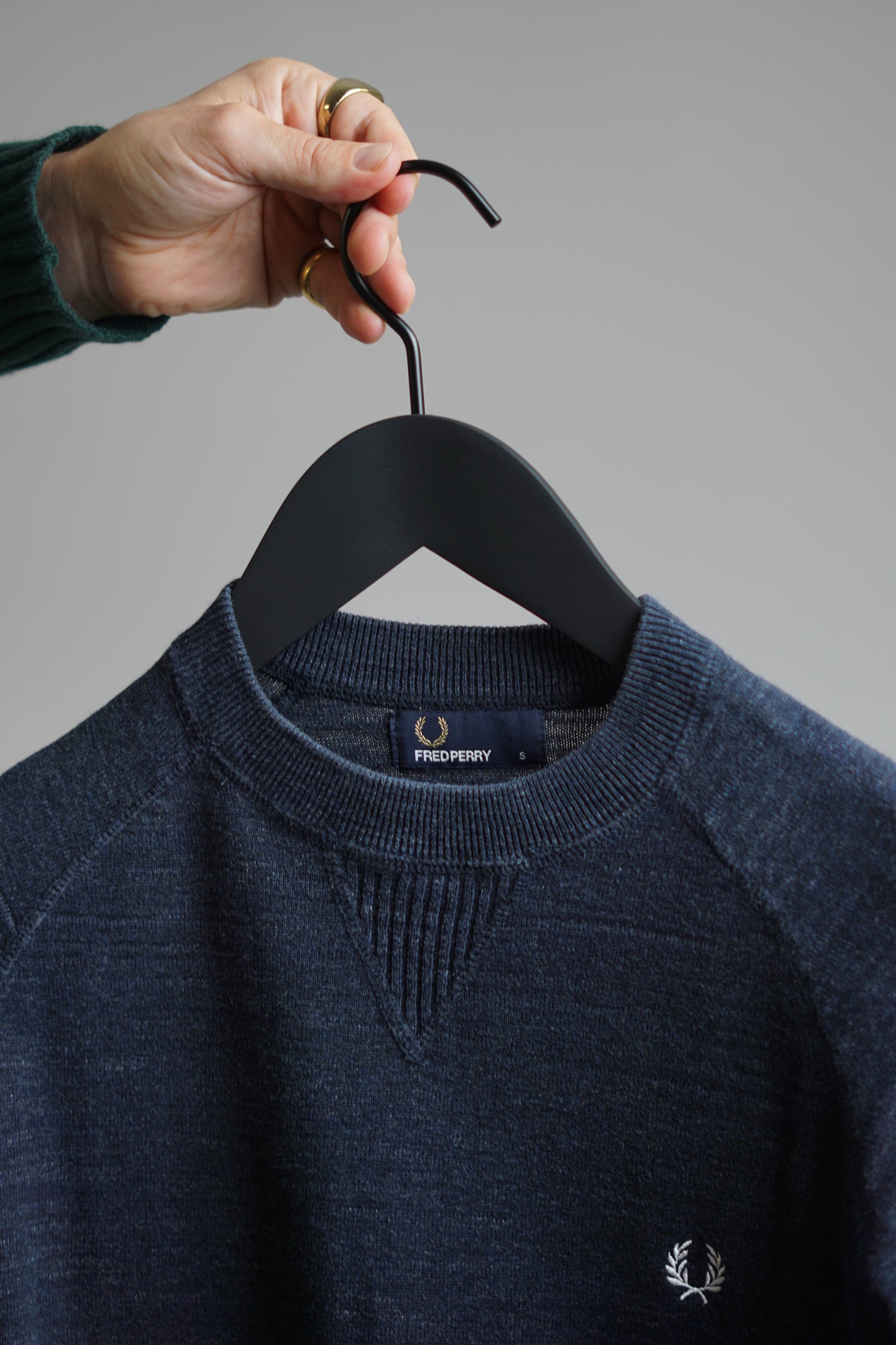 Fred Perry Navy O-Neck Knit