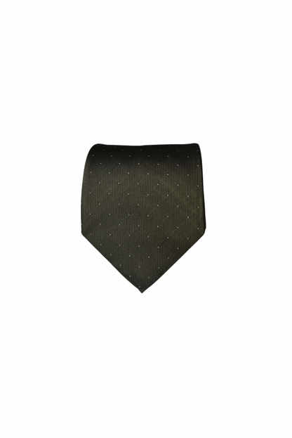 Adolfo Dominguez Dark Green Dotted Tie