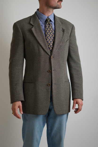 Giorgio Armani Single-Breasted Virgin Wool Blazer