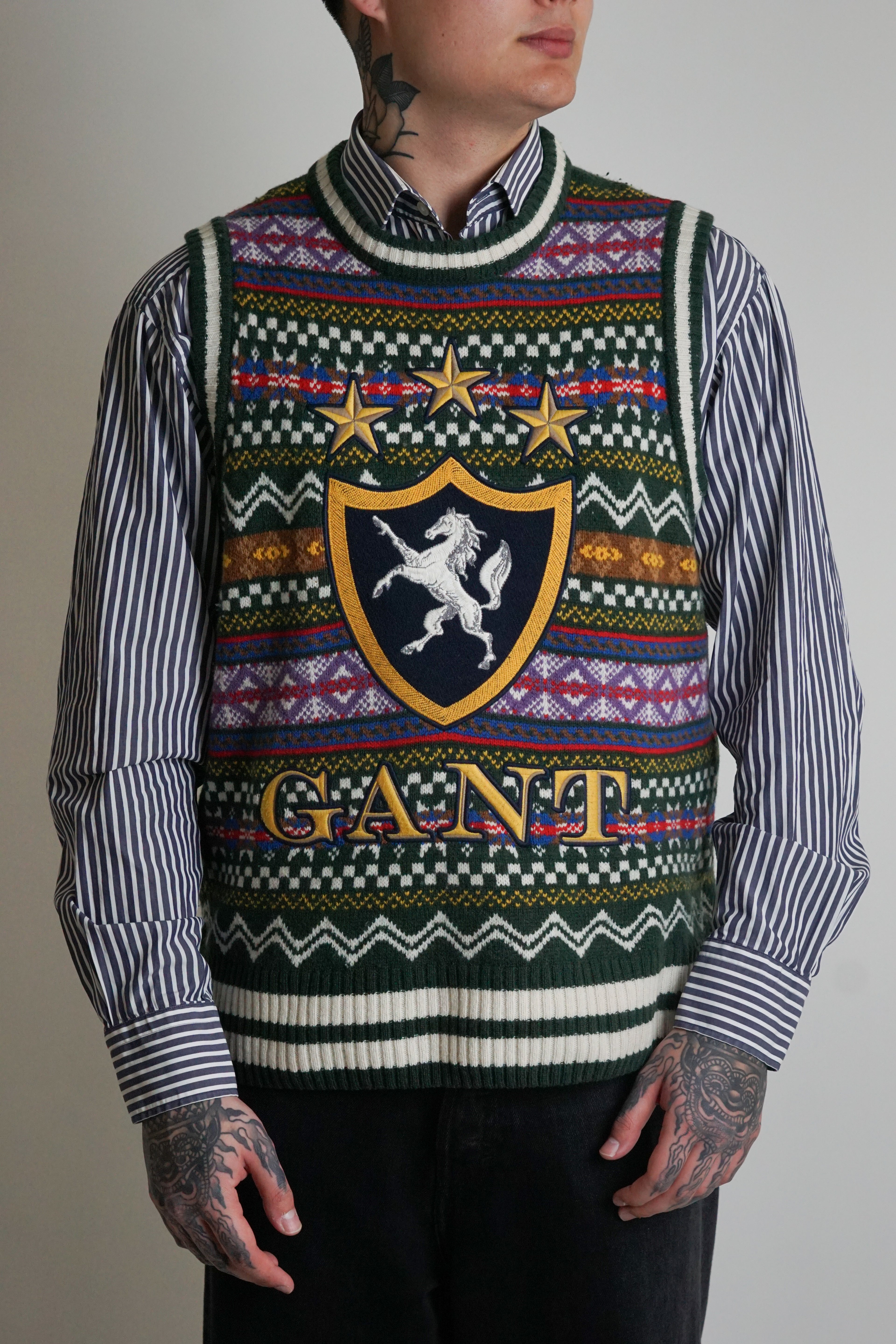 Gant Crest Knit Wool Vest