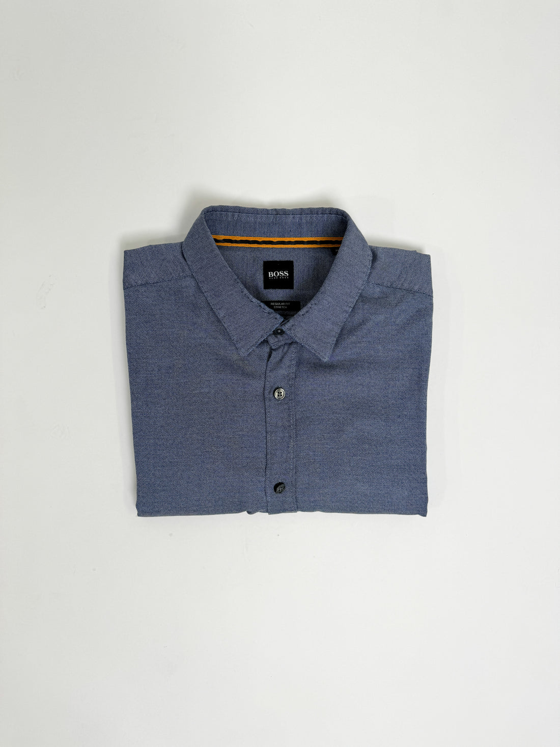 Hugo Boss Blue Regular Fit Stretch Shirt