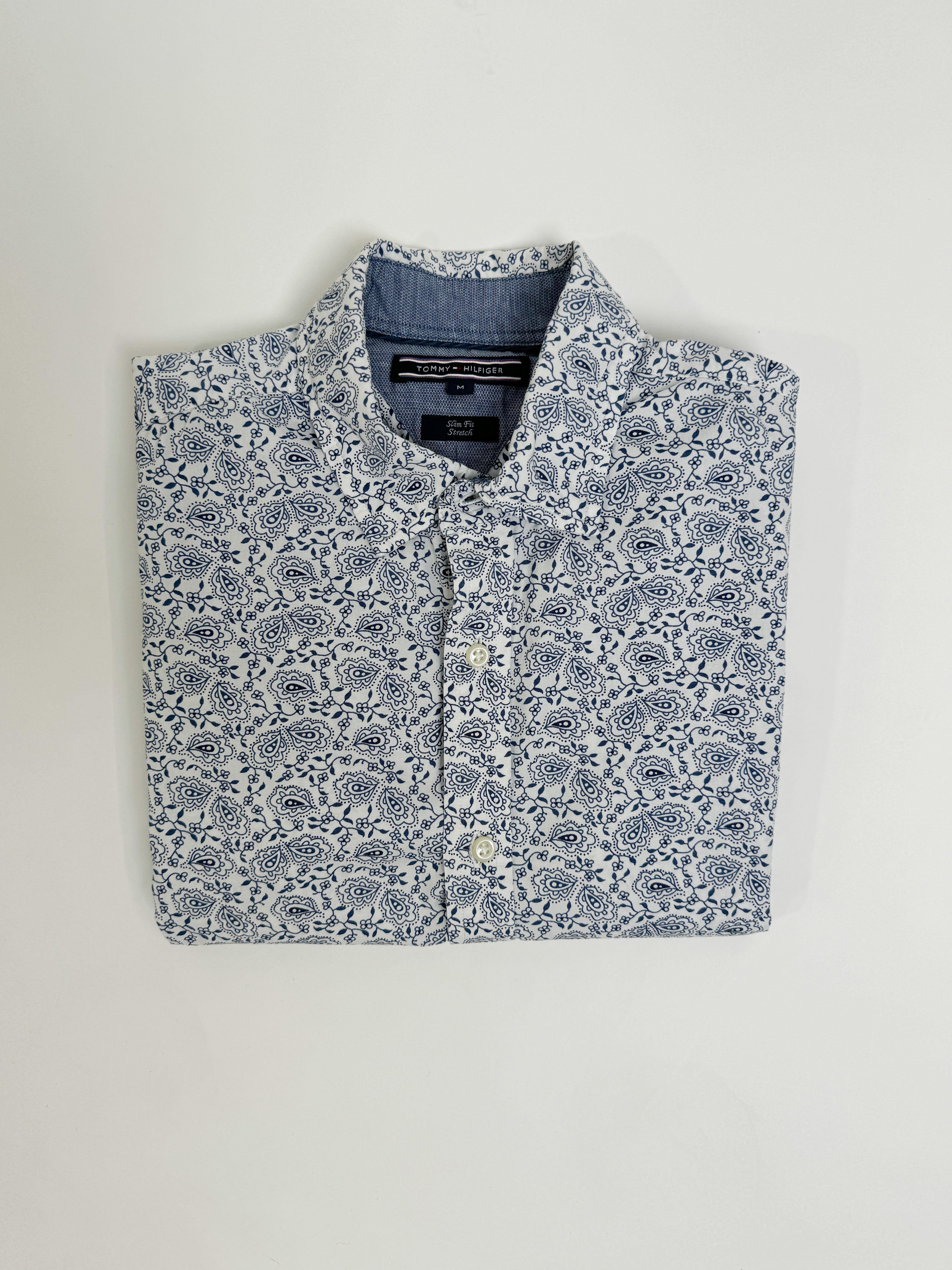 Tommy Hilfiger Flower Pattern Stretch Slim Fit Shirt