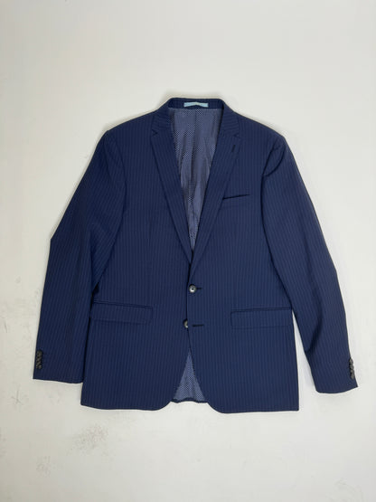 Sand Copenhagen Tollegno 1900 Navy Striped Blazer