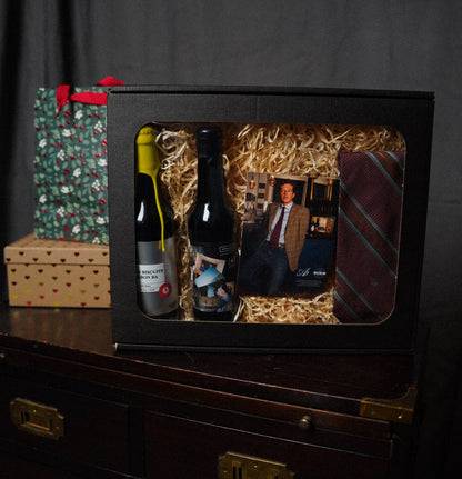 Gift box: Christian Dior Monsieur Red and Brown Striped Vintage Tie