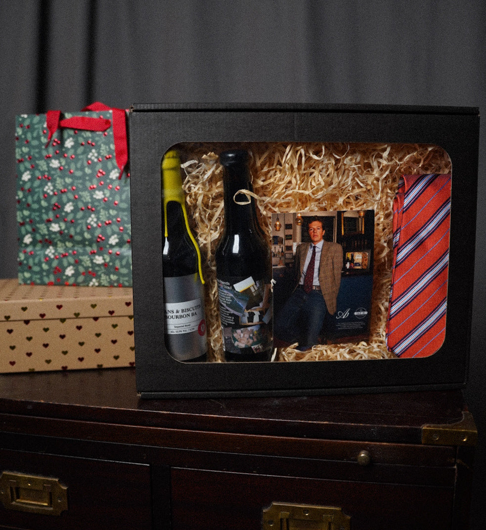 Gift box: Eton Orange Striped Silk Tie