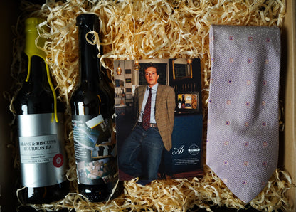 Gift box: Gianni Versace Pink Striped and Dotted Vintage Slik Tie