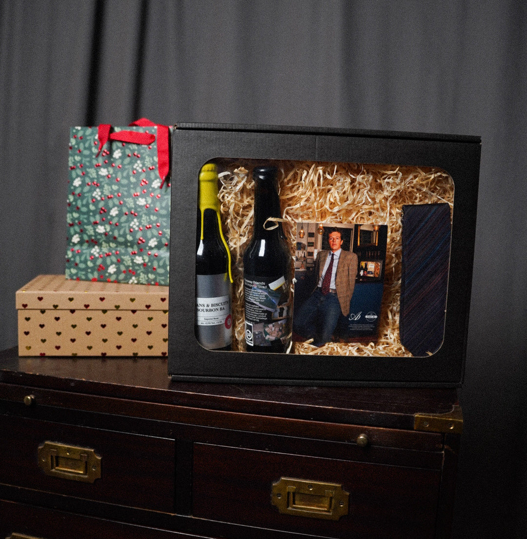 Gift box: Paul Smith The British Collection Dark Purple and Blue Striped Tie