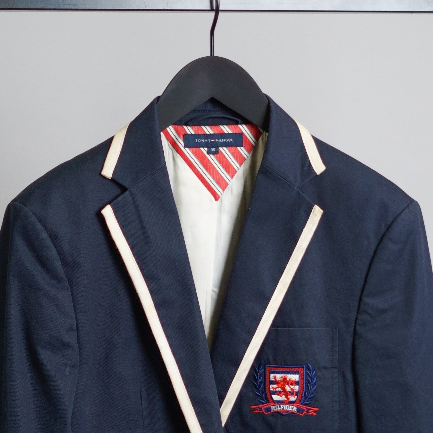 Tommy Hilfiger Navy Ivy League Cotton Blazer