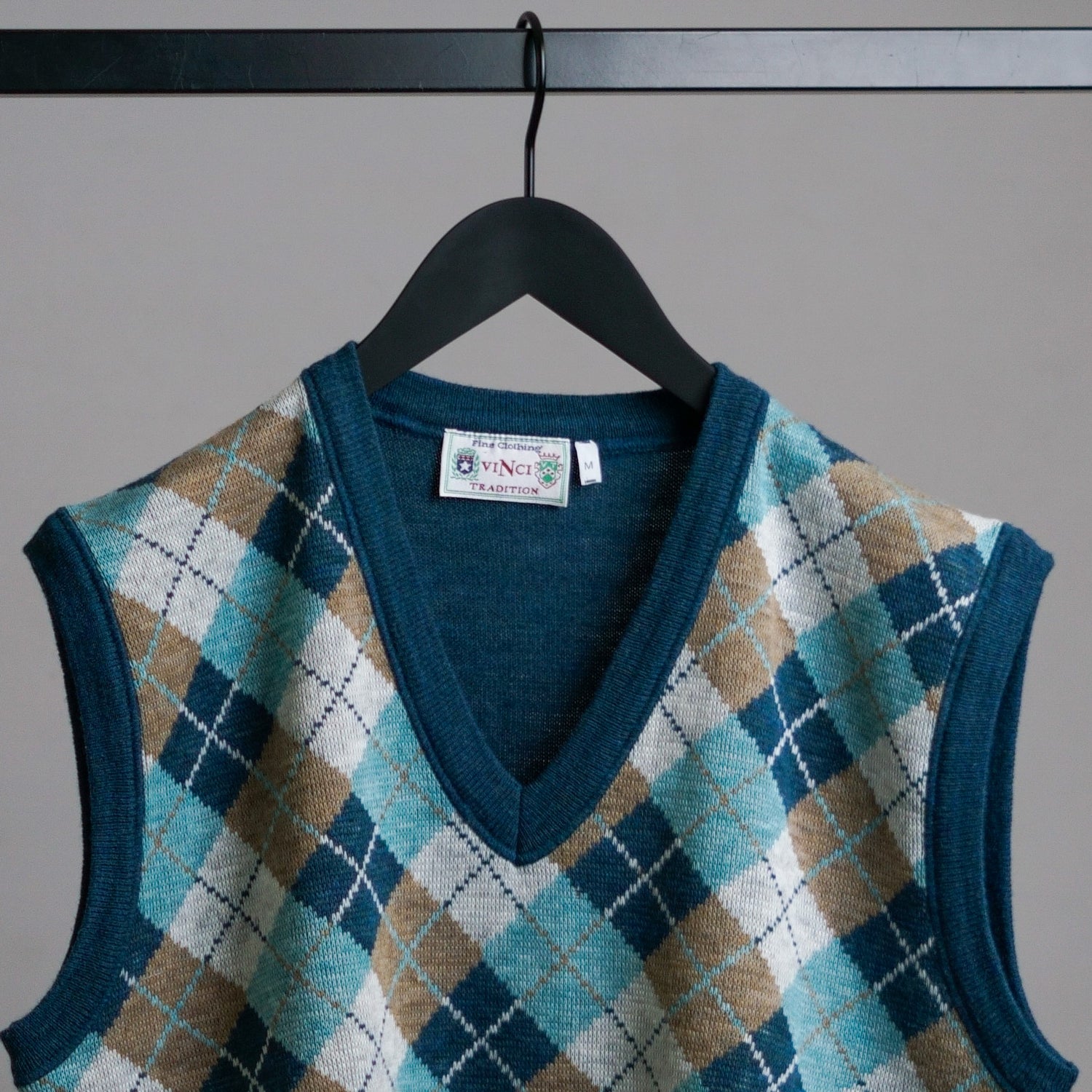 Vinci Harlequin Fine Clothing Knit Vest